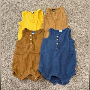 Old Navy Kids One Pieces in Yellow, Brown, and Blue